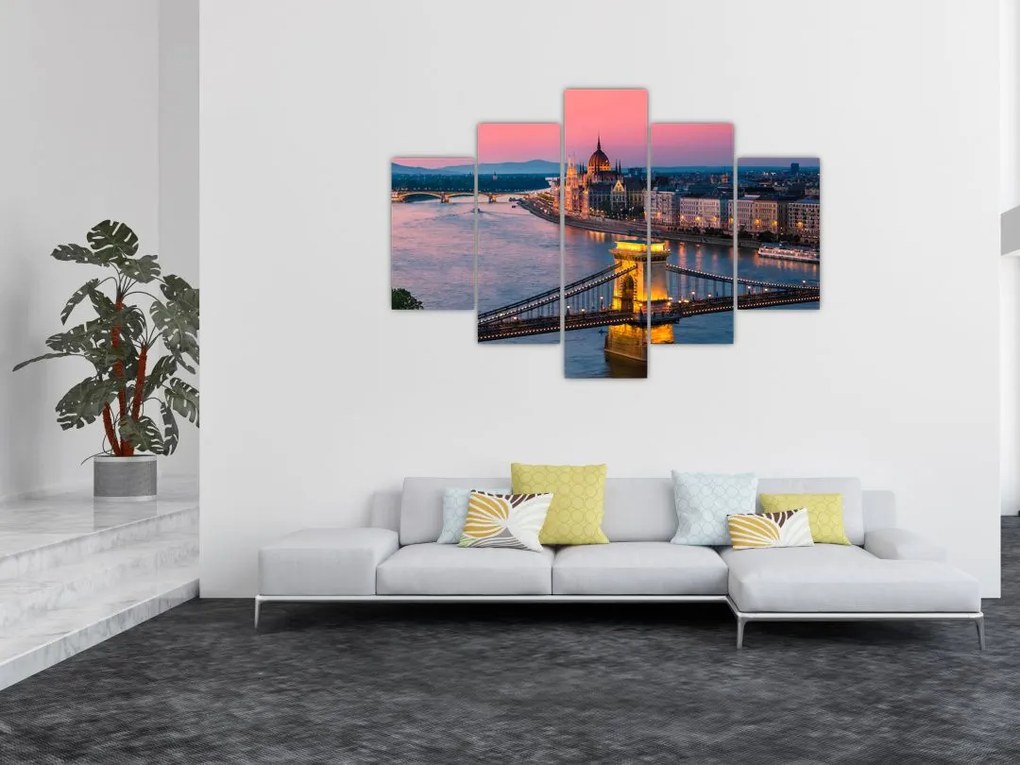 Tablou - Panorama orașului Budapesta, Ungaria (150x105 cm)