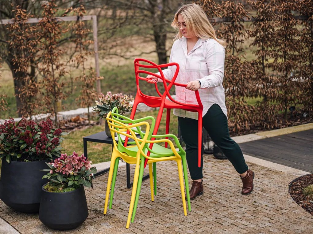 OFERTA Scaun din plastic galben KATO Calitatea II.