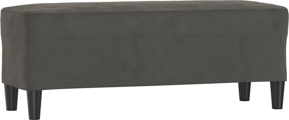 vidaXL Bancă, gri închis, 100x35x41 cm, catifea