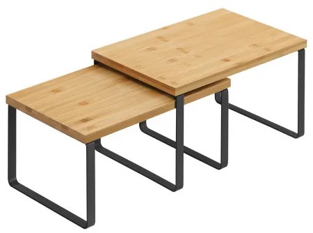Suport Pentru Recipiente Condimente, Bambus, 29,7 x 19,5 x 15,5 Cm