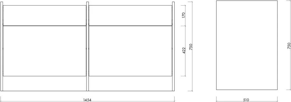 Comodă în culoare naturală cu aspect de lemn de stejar 146x76x51 cm Hido – noo.ma