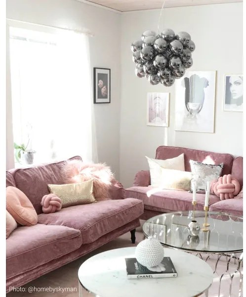 Lustră pe cablu ByRydens 4200440-4505 GROSS 8xG9/4W/230V fumuriu/negru