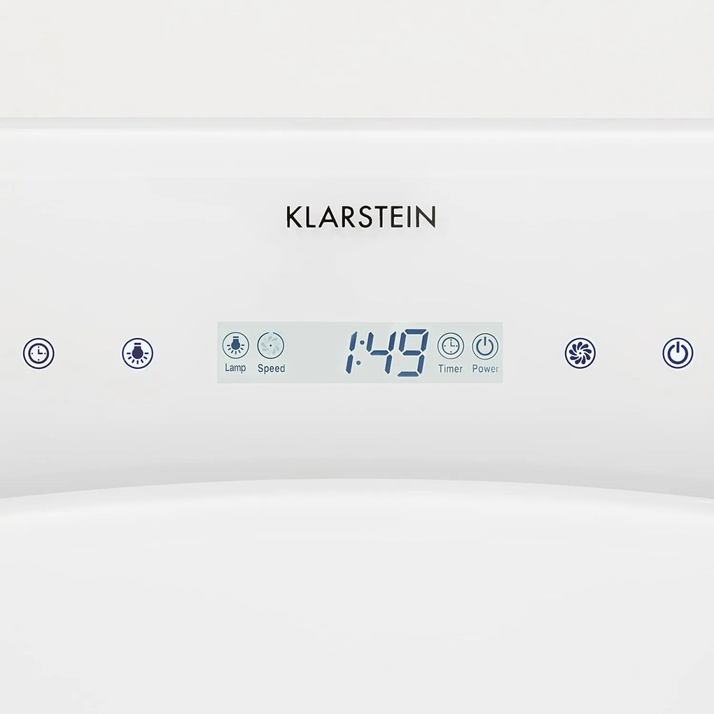 Klarstein secret service, hotă de tavan, hotă pentru aburi, 220 W, touch, sticlă, led, culoare albă