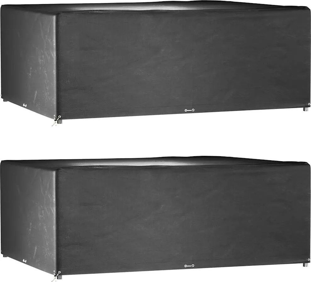 vidaXL Huse mobilă grădină, 2 buc, 16 ocheți 300x250x90cm, rectangular