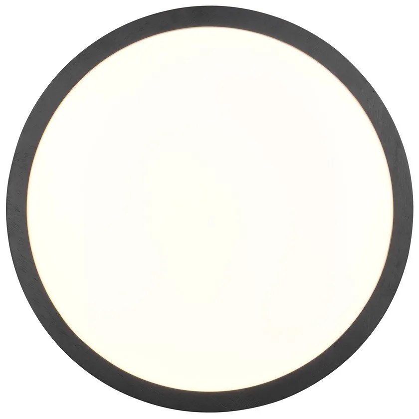 Plafonieră neagră LED ø 40 cm Iseo – Trio