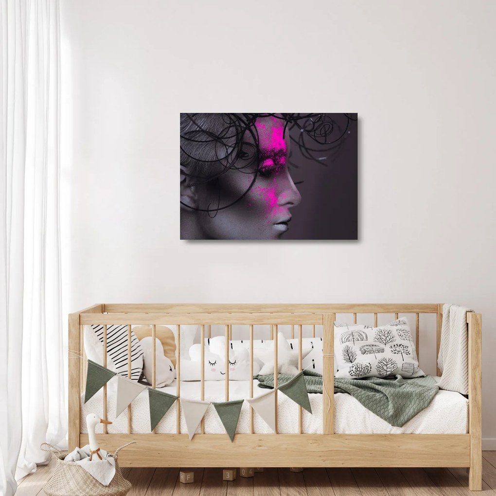 Tablou pe sticlă femeii (70x50 cm)