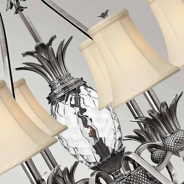 Lustră pe lanț Hinkley HK-PLANT7-PL PLANTATION 7xE14/40W/230V argintiu