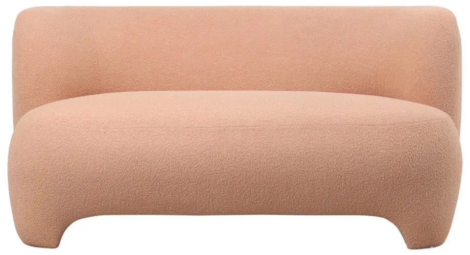 Canapea bej/maro deschis cu tapițerie din țesătură bouclé 142 cm Ardor – Leitmotiv