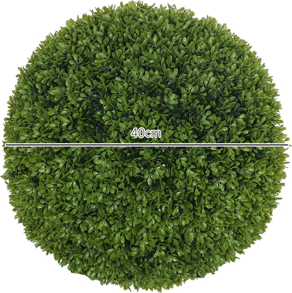 HOMCOM Set de 2 Sfere de Boxwood Artificiale, 50cm | Aosom Romania