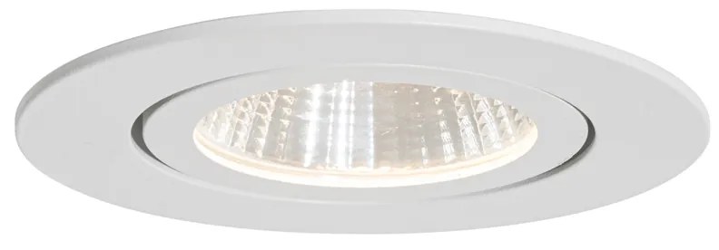 Set de 6 spoturi încastrate albe 6,8 cm, inclusiv LED 750 lm, cu dimmer IP23 - Gaius