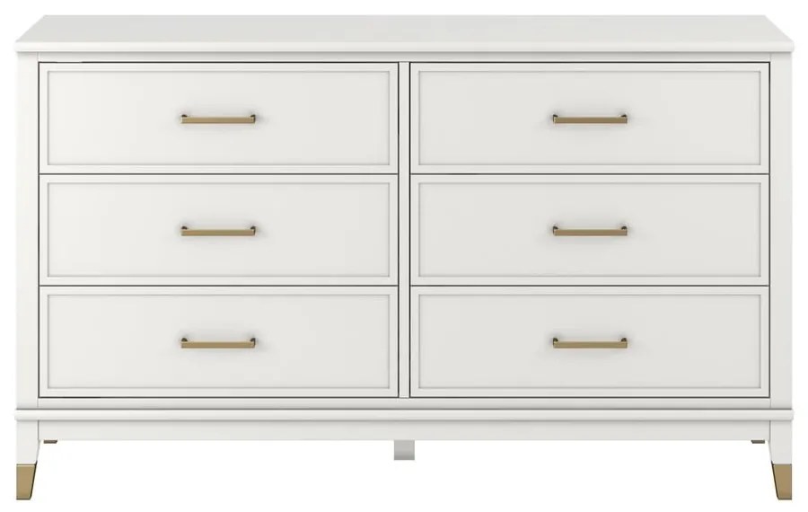 Comodă CosmoLiving by Cosmopolitan Westerleigh, 144 x 85 cm, alb