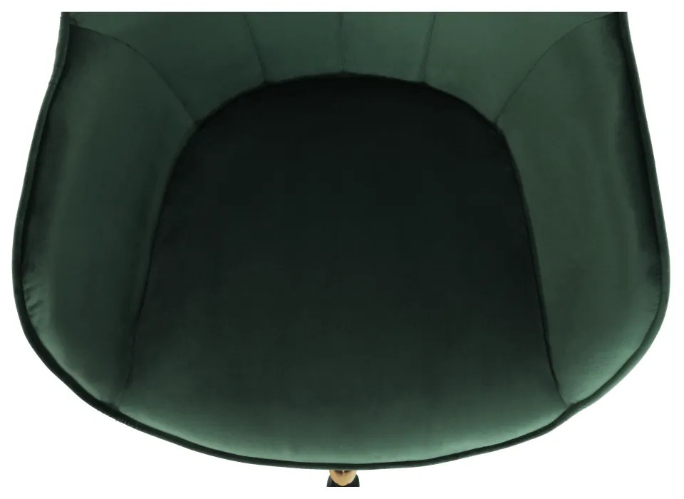 Fotoliu de birou, verde material Velvet /auriu, EROL