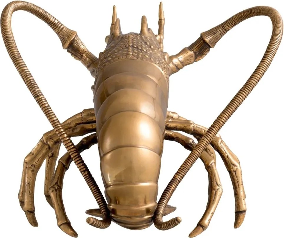 Obiect decorativ din alama masiva design LUX Lobster