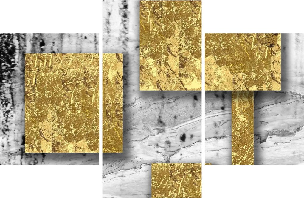 Tablou - Pătrate de aur N⁰3 (90x60 cm)