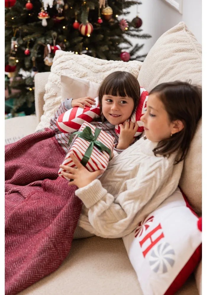 Pernă decorativă 50x30 cm cu model de Crăciun Candy Cane – Catherine Lansfield