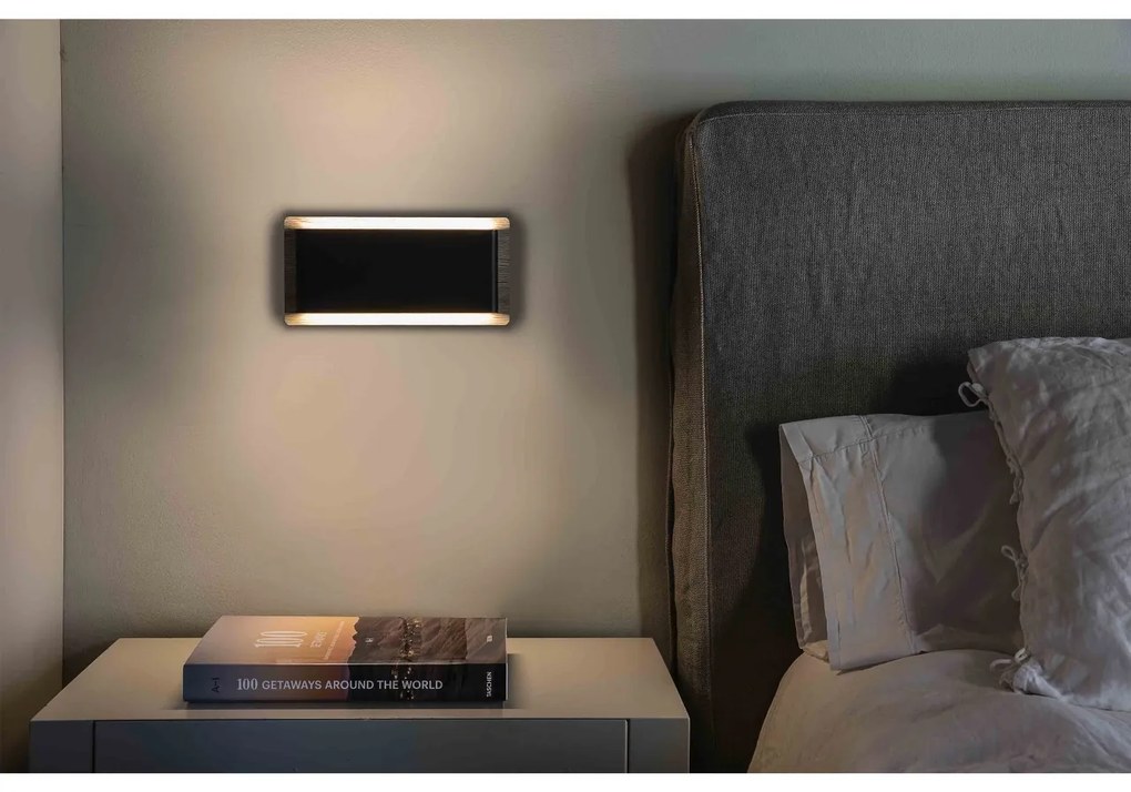 Aplica perete LED design nordic MOOD lemn/negru