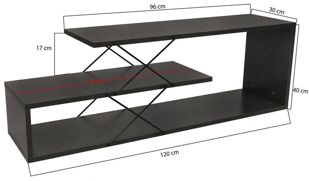 Măsuță TV Zigzag Anthracite