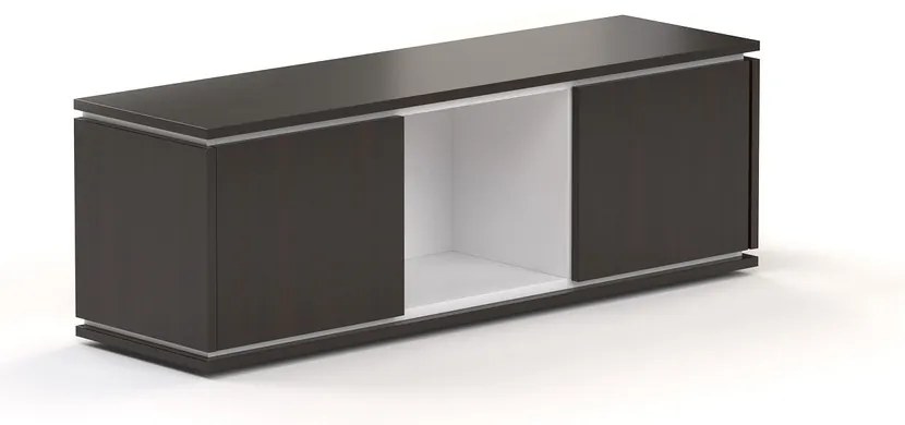 Dulap de perete Creator 123,2 x 35 x 40 cm, alb / wenge