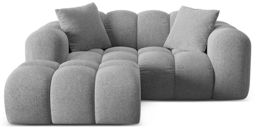 Colțar gri deschis cu tapițerie din chenille (cu colț pe partea stângă/cu șezlong) Treno – Cosmopolitan Design