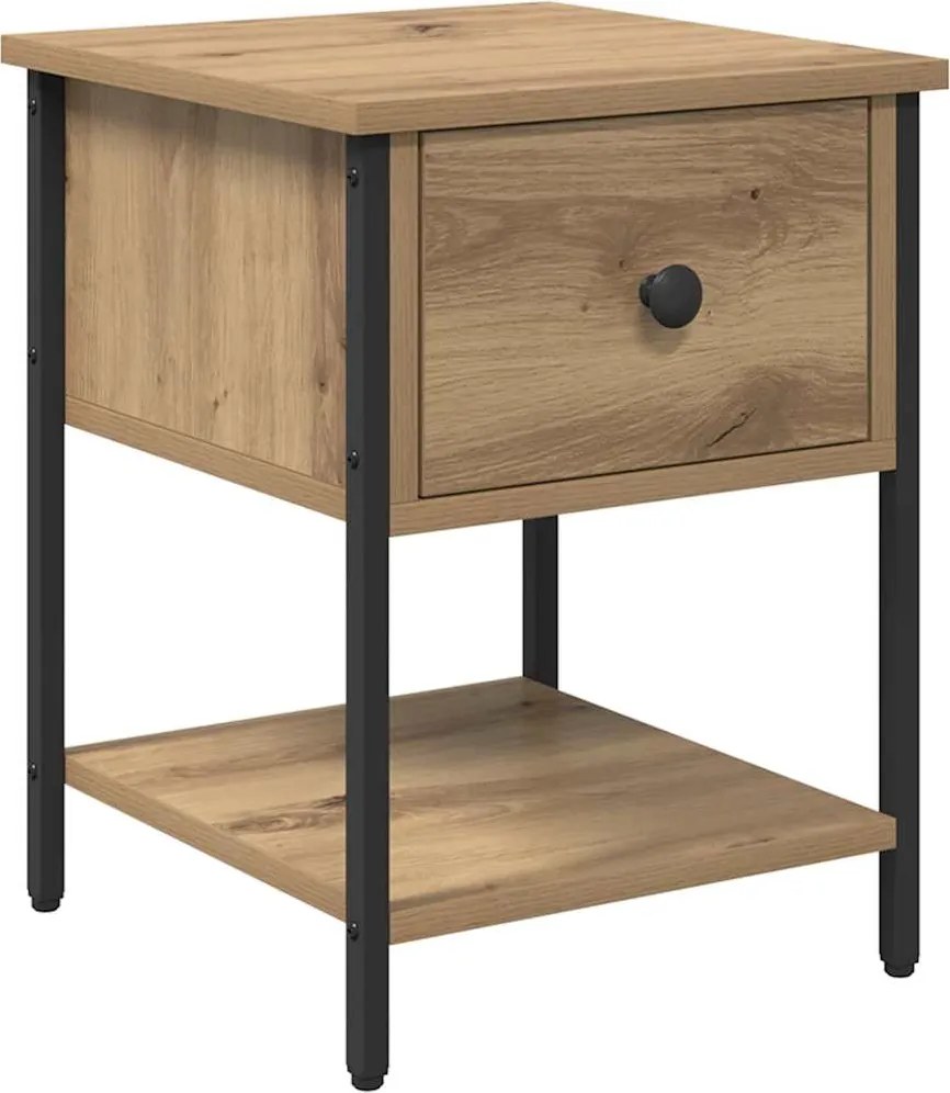 vidaXL Noptieră Stejar Artizanal 34 x 35,5 x 45 cm Lemn compozit