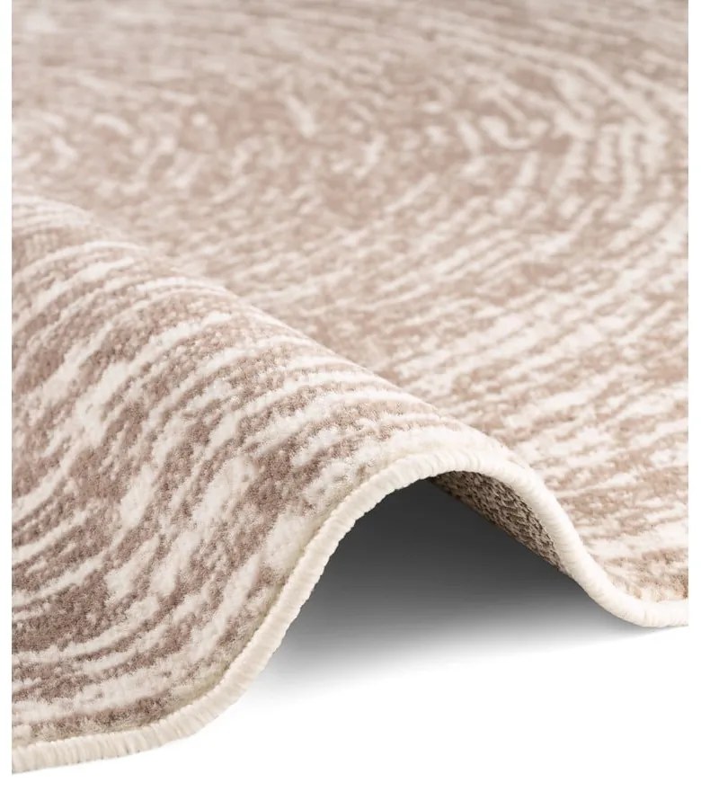 Covor bej-crem rotund ø 120 cm Gloria Cavallo – Hanse Home