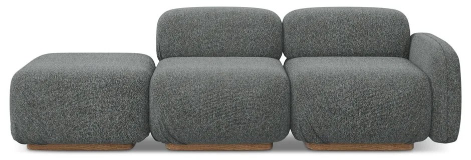 Șezlong modular gri (cu colț pe partea dreaptă) Ailani – Makamii