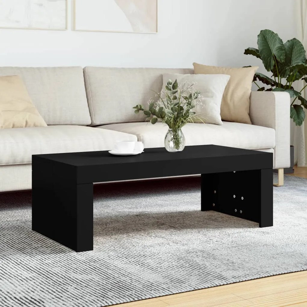 vidaXL Măsuță de cafea, negru, 102x50x36 cm, lemn prelucrat