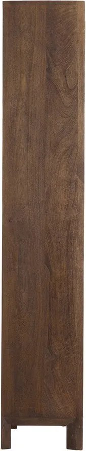 Bibliotecă în culoare naturală din lemn masiv de mango 48x190 cm Sondrio – Light &amp; Living