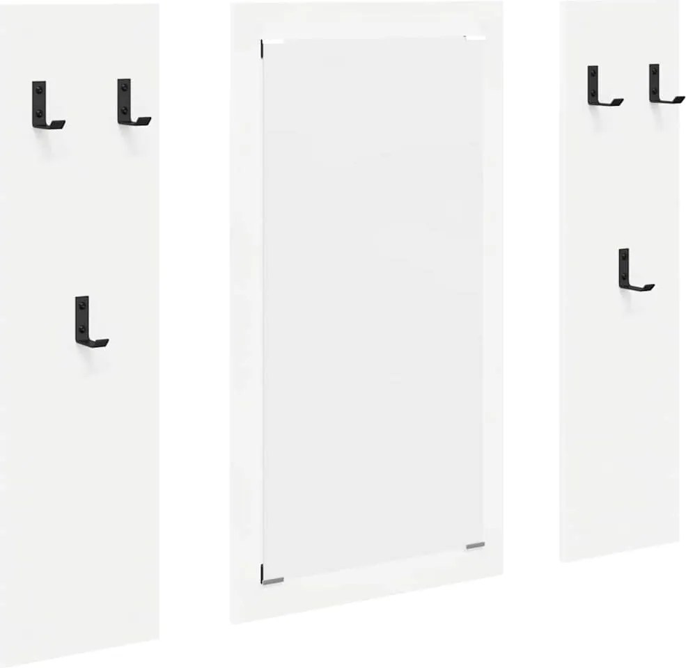 vidaXL Răcător de paltoane montat pe perete Alb 96 x 1,5 x 90 cm