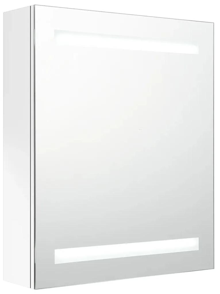 326486 vidaXL Dulap de baie cu oglindă și LED alb strălucitor 50x14x60 cm