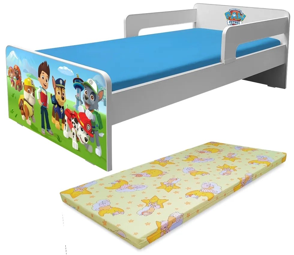 Pat  2-12 Ani Baieti Paw Patrol P2L Cu Paravane Detasabile + Saltea Light Pc-p-p2l-bas-paw-80