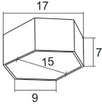 Plafoniera LED moderna design hexagonal ARIZONA 9W alba