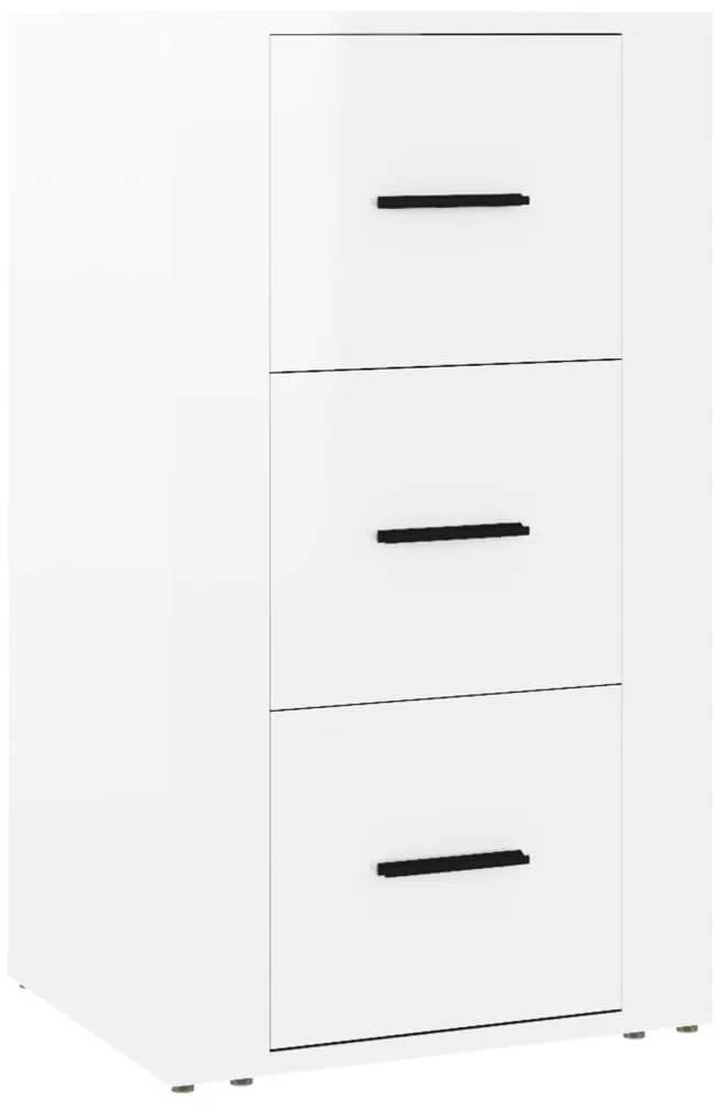 819422 vidaXL Dulap, alb extralucios, 40x33x70 cm, lemn prelucrat