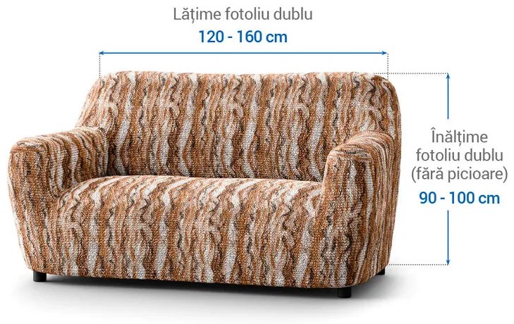 Huse bielastice OCEANO NOU cărămizii fotoliu dublu (l. 120 - 160 cm)