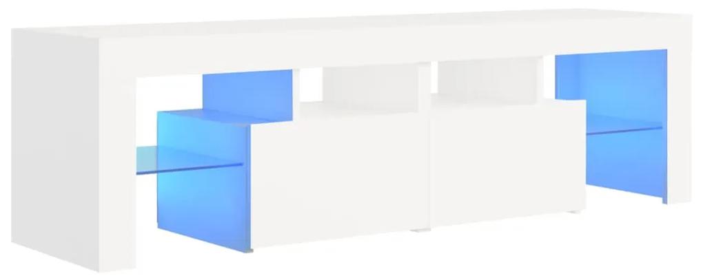 Comoda TV cu lumini LED, alb, 140x36,5x40 cm 1, Alb