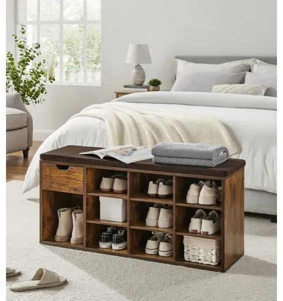 Pantofar VOREN, maro/negru