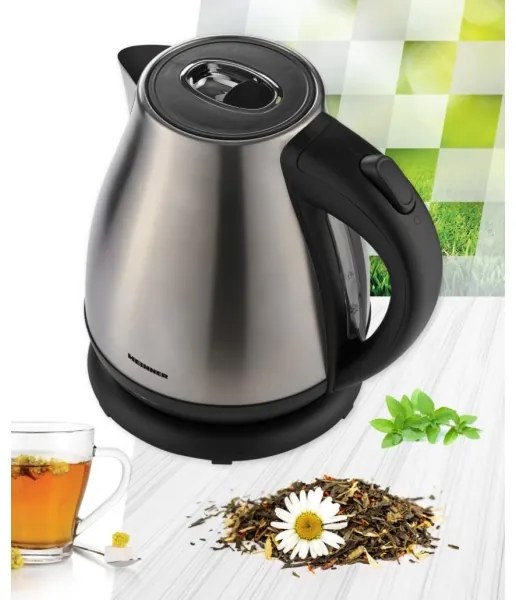 Heinner HEK-17IX - Fierbător electric 1,7 l 2200W/230V crom mat/negru