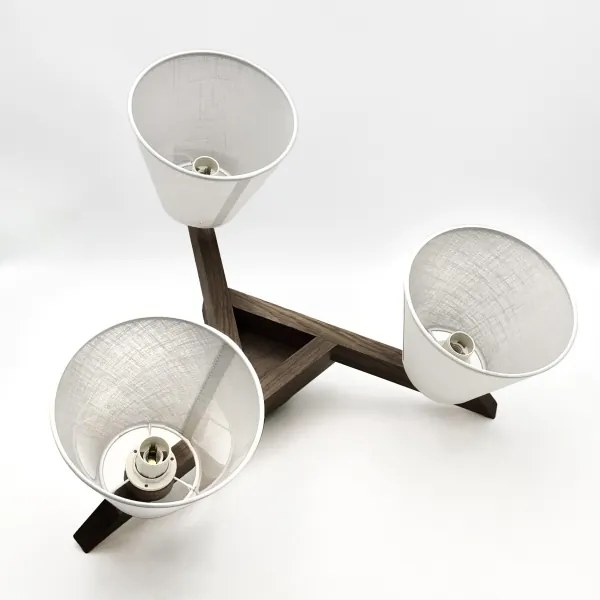 Lustră LED aplicată Brilagi ANTHONY 3xE14/40W/230V stejar nuc/alb