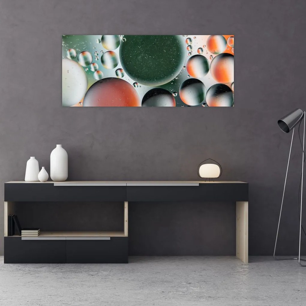 Tablou abstract - buline (120x50 cm)