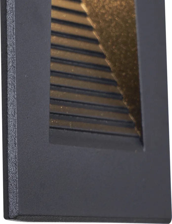 Set de 6 Aplice Moderne Îngropate Negre 7cm Incl. LED IP65 - Trem