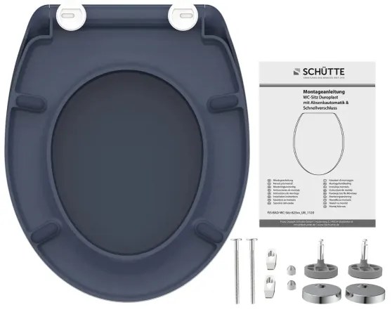 Schütte 82304-A - Capac WC Antracit cu sistem SoftClose, din duroplast
