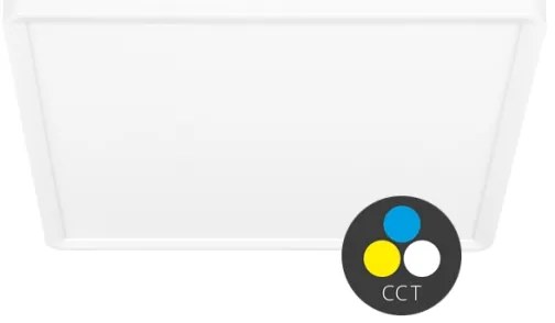 Plafonieră LED Ecolite W008S-CCT/32W/BI TERY LED/32W/230V IP40 alb