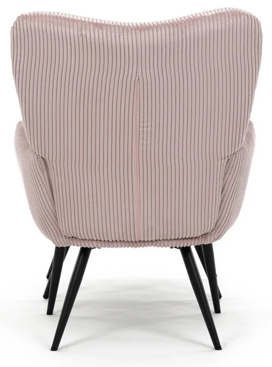 Fotoliu relaxant cu suport pentru picioare L7285PINK6, roz