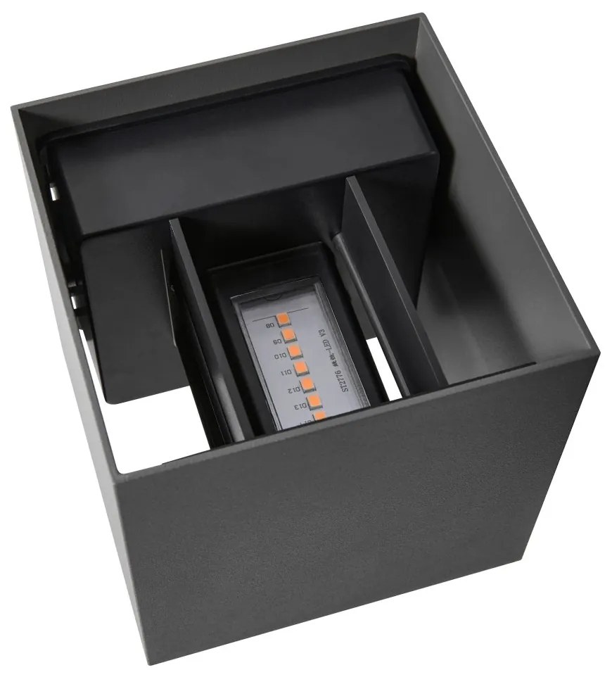 Aplica LED de exterior ambientala stil nordic IP44 Milda antracit