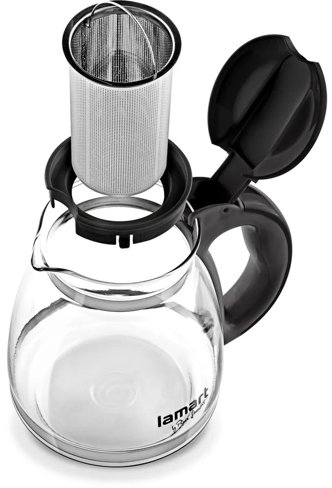 Ceainic Lamart LT7027 Verre 1,5 l, negru, 1,5 l