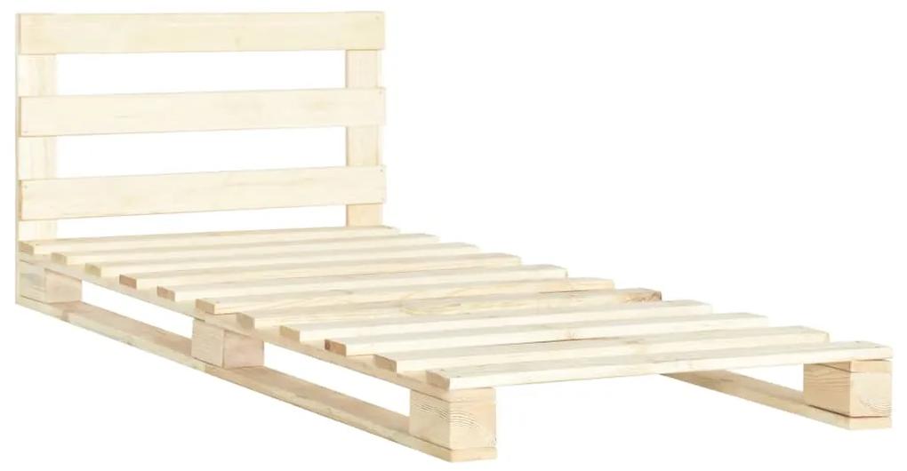 285241 vidaXL Cadru de pat din paleți, 90 x 200 cm, lemn masiv de pin