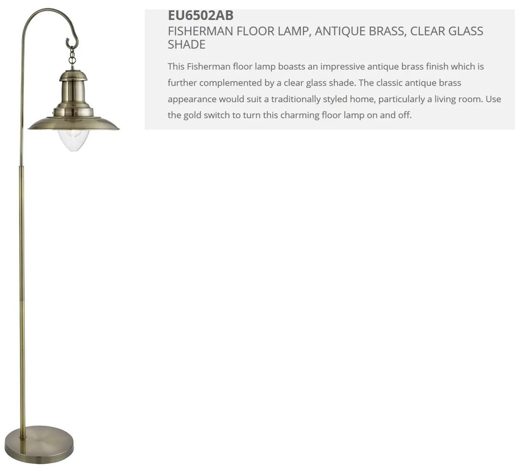 Lampadar / Lampa de podea stil clasic Fisherman EU6502AB SRT