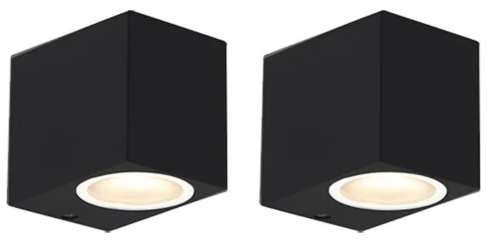 Set de 2 Aplice Moderne Negre IP44 - Baleno