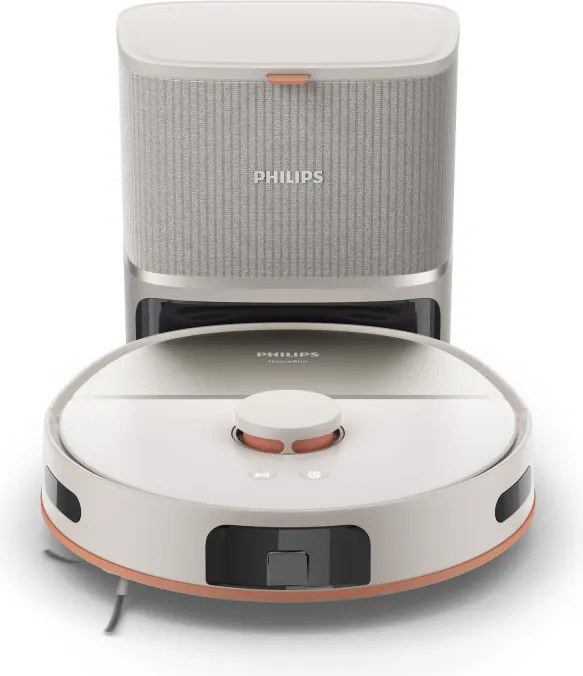 Aspirator robot și mop Philips XU5100/20, 4800 mAh, 10000 Pa, WiFi, navigare LDS, EPA 10, Curățare uscată / umedă, Bej