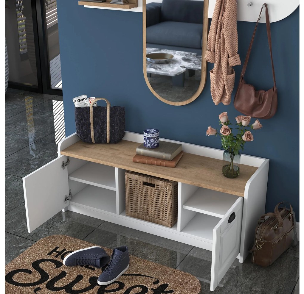 Mobilier Hol Vosiku 3 (alb + Nuc) . 1093953